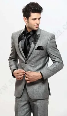 Серый стильный мужской костюм-двойка + рубашка | Tuxedo for men, Prom  suits, Prom for guys