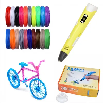 3D ручка розовая c LCD дисплеем (3D Pen-2) +Подставка +комплект пластика 25  цветов, 125 метров +трафареты: продажа, цена в Виннице. 3d ручки от  \"TuteVse\" - 1066628229