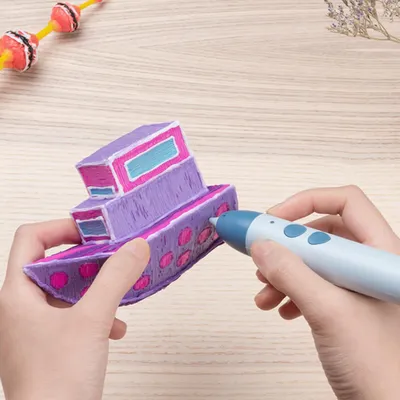 Детская 3D ручка для рисования с трафаретом 3D PEN-3