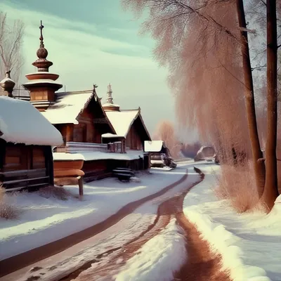 Русская деревня, зима 2010-11