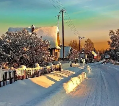 Деревня зимой», Алексей Кондратьевич Саврасов — описание картины