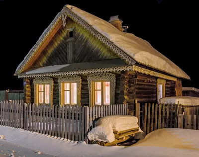 Русская деревня зимой - красивые фото