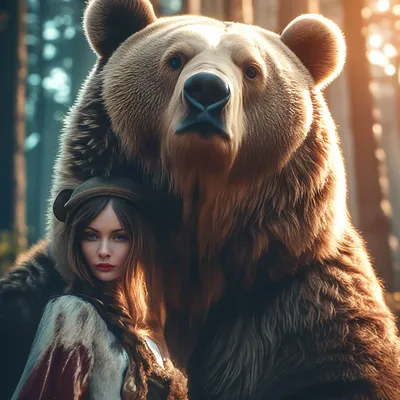 Русский медведь на фоне природы: уникальная картинка в webp