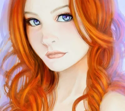 Портрет рыжеволосой девушки в профиль Stock Photo | Adobe Stock