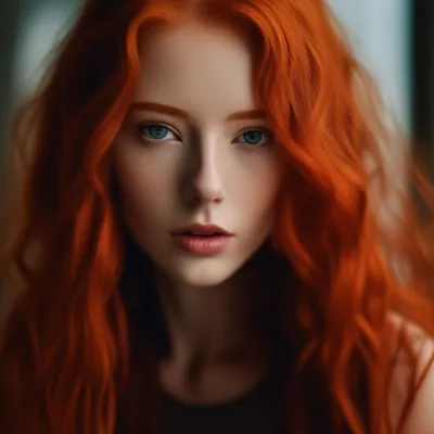 изображение рыжеволосой красивой девушки с пышными рыжими волосами. портрет  милого красивого лица. рисунок Иллюстрация штока - иллюстрации  насчитывающей девушка, мечтать: 216286864