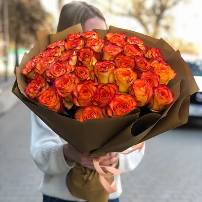 Розы 80 см бело-рыжие - Доставкой цветов в Москве! 107511 товаров! Цены от  487 руб. Цветы Тут