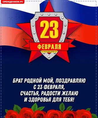 С 23 февраля Брату: открытки, поздравления, гифки, аудио от Путина по именам