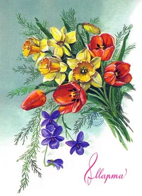 Набор открыток 8 Марта СССР №3 - купить с доставкой в интернет-магазине  OZON (507770916)