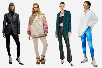 С чем носить лосины: модные и стильные образы с лосинами +ФОТО
