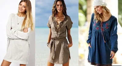 С чем носить тунику: длинную, джинсовую, тунику-платье, рубашечного покроя,  для полных женщин; обувь и аксессуары