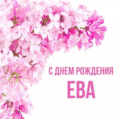 Открытка с именем Ева С днем рождения кот с вареньем. Открытки на каждый  день с именами и пожеланиями.