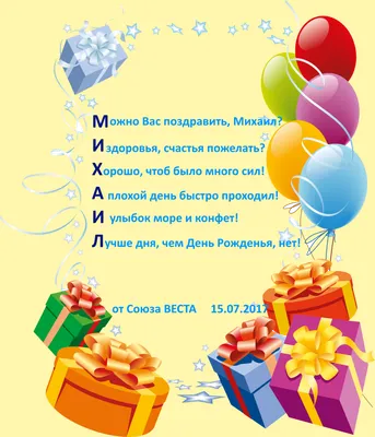 Открытка С Днём Рождения, Михаил! Поздравительная открытка А6 в крафтовом  конверте. - купить с доставкой в интернет-магазине OZON (1275514872)