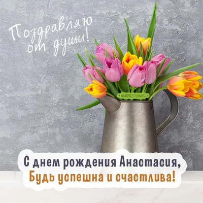Открытки \"Настя, Анастасия, с Днем Рождения!\" (100+)