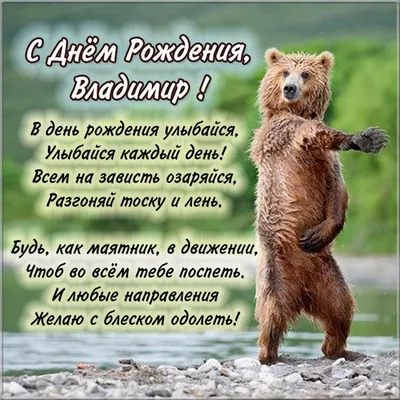 Открытки \"Владимир, Вова, с Днем Рождения!\" (100+)