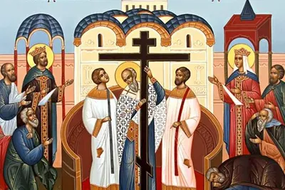 Воздвижение Креста Господня, 05В2, иконы на холсте - новый каталог