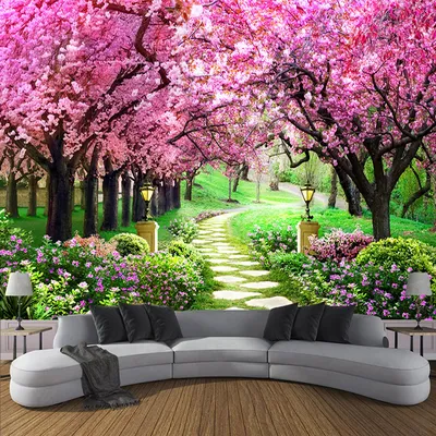 Beibehang Custom Wallpapers Fantasy Sakura Trees Sika Deer Tv Walls  Decorative Living Room Bedroom Background Mural 3d Wallpaper - Wallpapers -  AliExpress