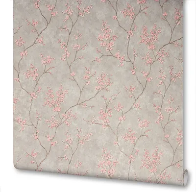 Pastel purple sakura blossoms with pink sparkles wallpaper on Craiyon