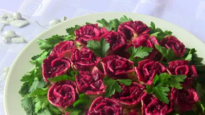 Салат букет роз фото фотографии
