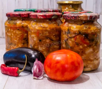 Салат на зиму из баклажан и огурцов #заготовки - рецепт автора Зуля