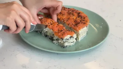 Салат-суши с красной рыбой и нори - рецепт автора Инна