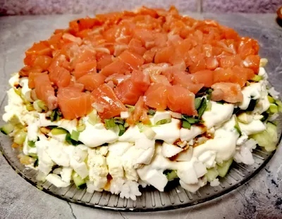 Salad \"SUSHI\" on the NEW YEAR table 2020, Very Tasty Salad! Lazy Sushi! -  YouTube