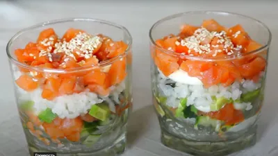 Салат в японском стиле одна большая суша рецепт фото пошагово и видео -  1000.menu