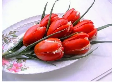 Tasty - tomatoes stuffed tomatoes TULIPS Salad recipe. - YouTube