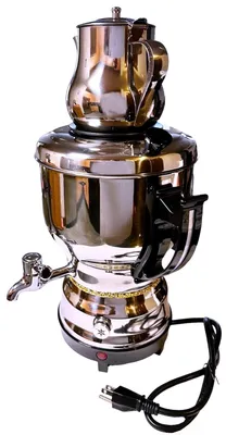 Gas Brass Samovar Modern Design Model Karen 8-Liter - ShopiPersia