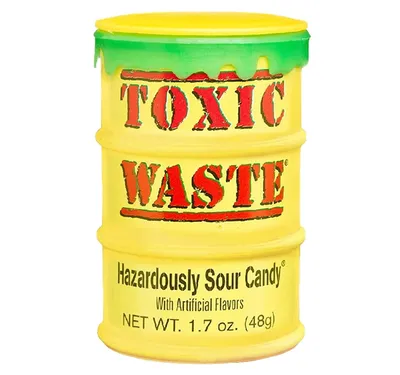 Купить самые кислые конфеты в мире Toxic Waste 5 вкусов (желтая банка) 48  гр., цены на Мегамаркет | Артикул: 600001956792