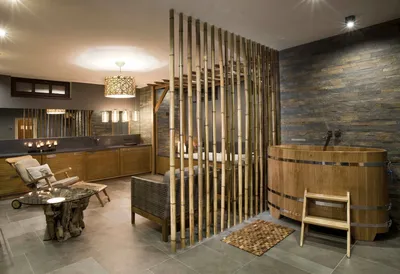 Сауна с зоной отдыха в загородном доме: фото дизайн-проекта | Houzz Россия