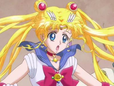 Sailor moon drawn by hirohiko araki in the style of jojo's bizarre  adventure, manga art, colored ink painting on Craiyon