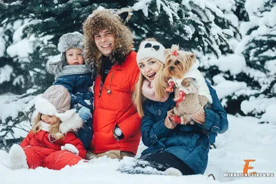 Идеи зимней семейной фотосессии | Для всей семьи