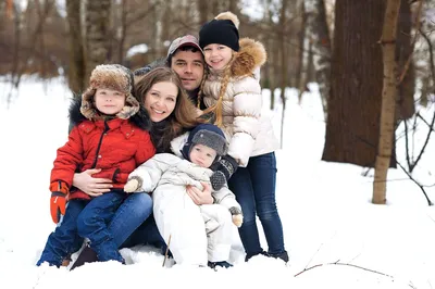 Семейная фотосессия с детьми зимой - DUBROV.PHOTO