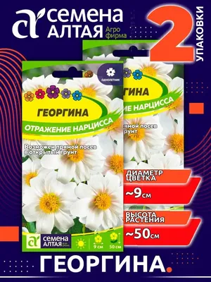 Семена цветов Георгина Отражение Нарцисса для дома и сада Семена Алтая  54668201 купить в интернет-магазине Wildberries
