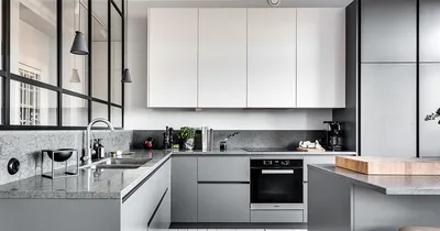 Серые кухни: 39 реальных фото дизайна в интерьере