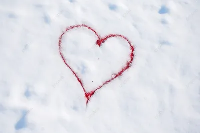 Сердце на снегу: замороженные моменты