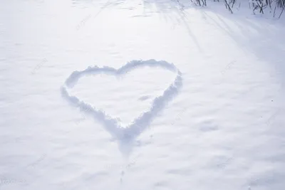 Фотография Сердце на снегу: дарит ледяную гармонию