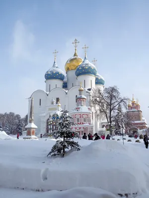 Успенский храм зимой (фото). – Официальный сайт Успенского кафедрального  собора в г. Сергиев Посад