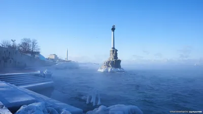 Зима в центре города Севастополя