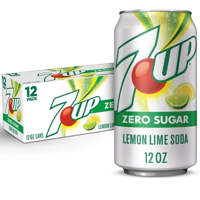 7UP Zero Sugar Lemon Lime Soda Pop, 12 fl oz, 12 Pack Cans - Walmart.com