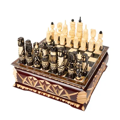 Шахматы резные \"Рыцари\" I Шахматы ручной работы из дерева (ID#1702260891),  цена: 9901.07 ₴, купить на Prom.ua
