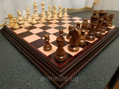 Шахматный стол ручной работы Слоновая кость (в комплекте с фигурами) ―  Магазин шахмат