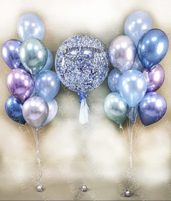 Воздушные шары набор Мишины шарики для фотозоны на день рождения с  фольгированными буквами Happy Birthday купить по цене 900 ₽ в  интернет-магазине Детский мир
