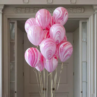 🎈 Воздушные шары агат розовый 🎈: заказать в Москве с доставкой по цене  235 рублей