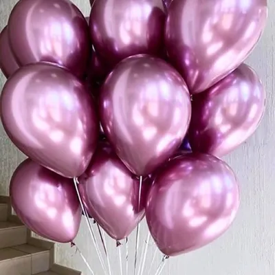 Воздушные шары \"ХРОМ\" розовый