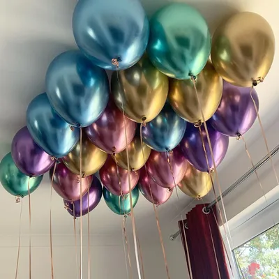 Воздушные шары хром с гелием | Шарики хром на праздник