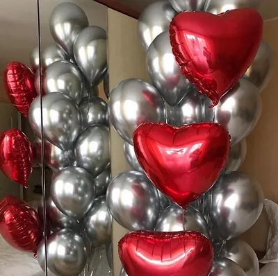 Фотозона из красных сердец на 14 февраля - воздушные шары с доставкой