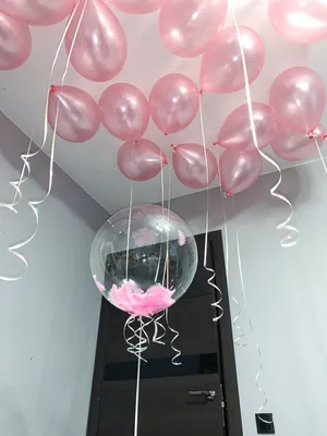 Шары в потолок | Большие воздушные шары, Гелиевые шары, Розовые воздушные  шары