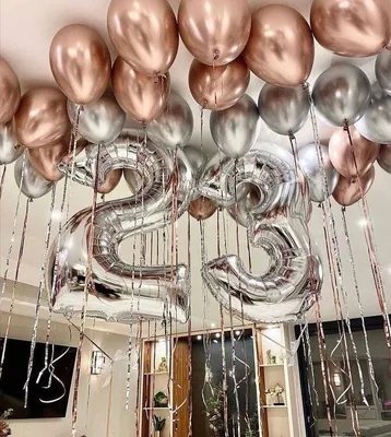Розово-серебристый микс из 16 шаров - воздушные шары во Владимире с  доставкой
