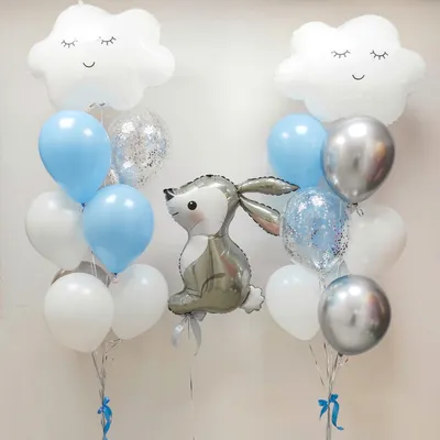 Облако шаров на выписку для мальчика купить в Москве и Московской области  недорого